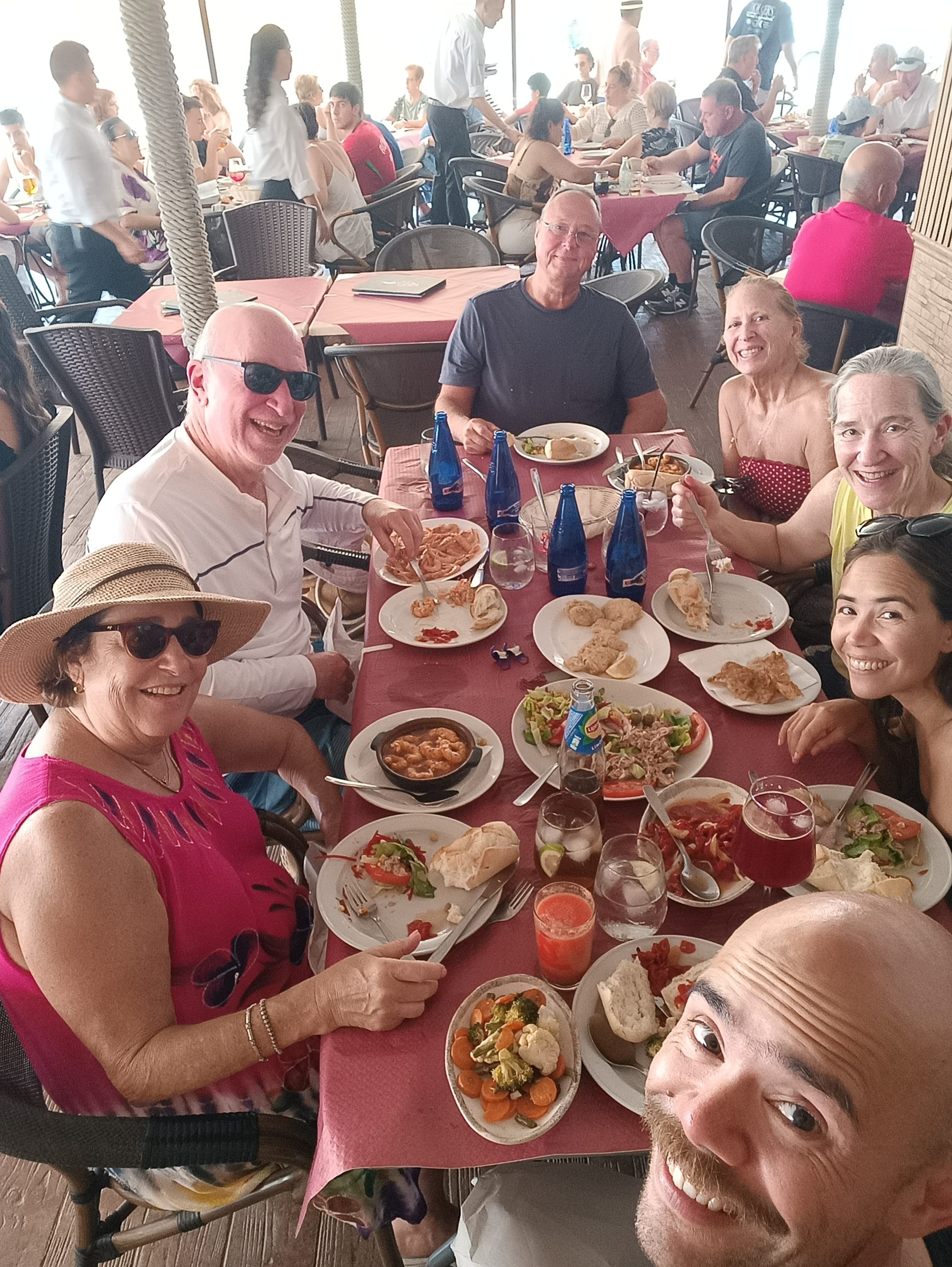 Shayna Grajo with family in Estepona, Spain, celebrating her aunt's 70th birthday, July 2026