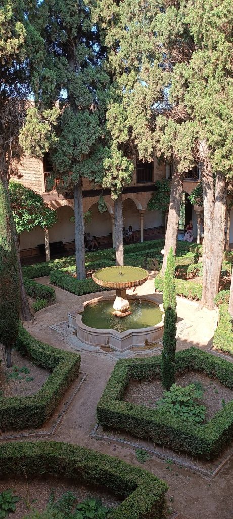 A fountain in the Alhambra, Granada, Spain. July 2026.