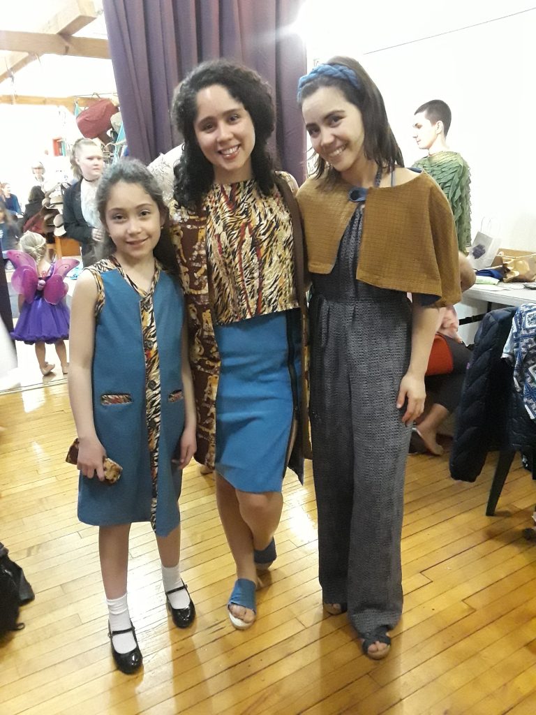 Flashback to Claudia, Indira and Shayna at the 2018 Sew Green ReUse Fashion Show